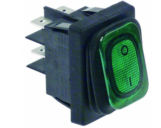 Interruptor basculante medida de montaje 30x22mm verde